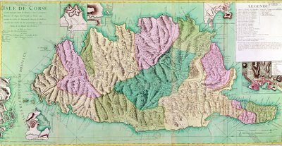 Military Map of Corsica by French School